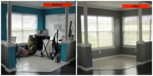 Jacksonville Florida condo before and after picture