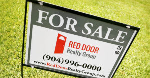 Red Door Realty Group Home For Sale sign - Jacksonville Florida