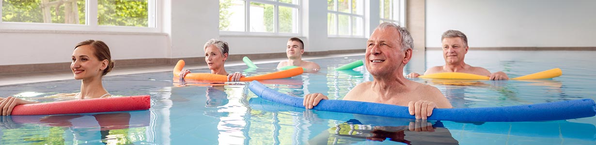 Seniors in swimming class in Active Adult Community - Jacksonville