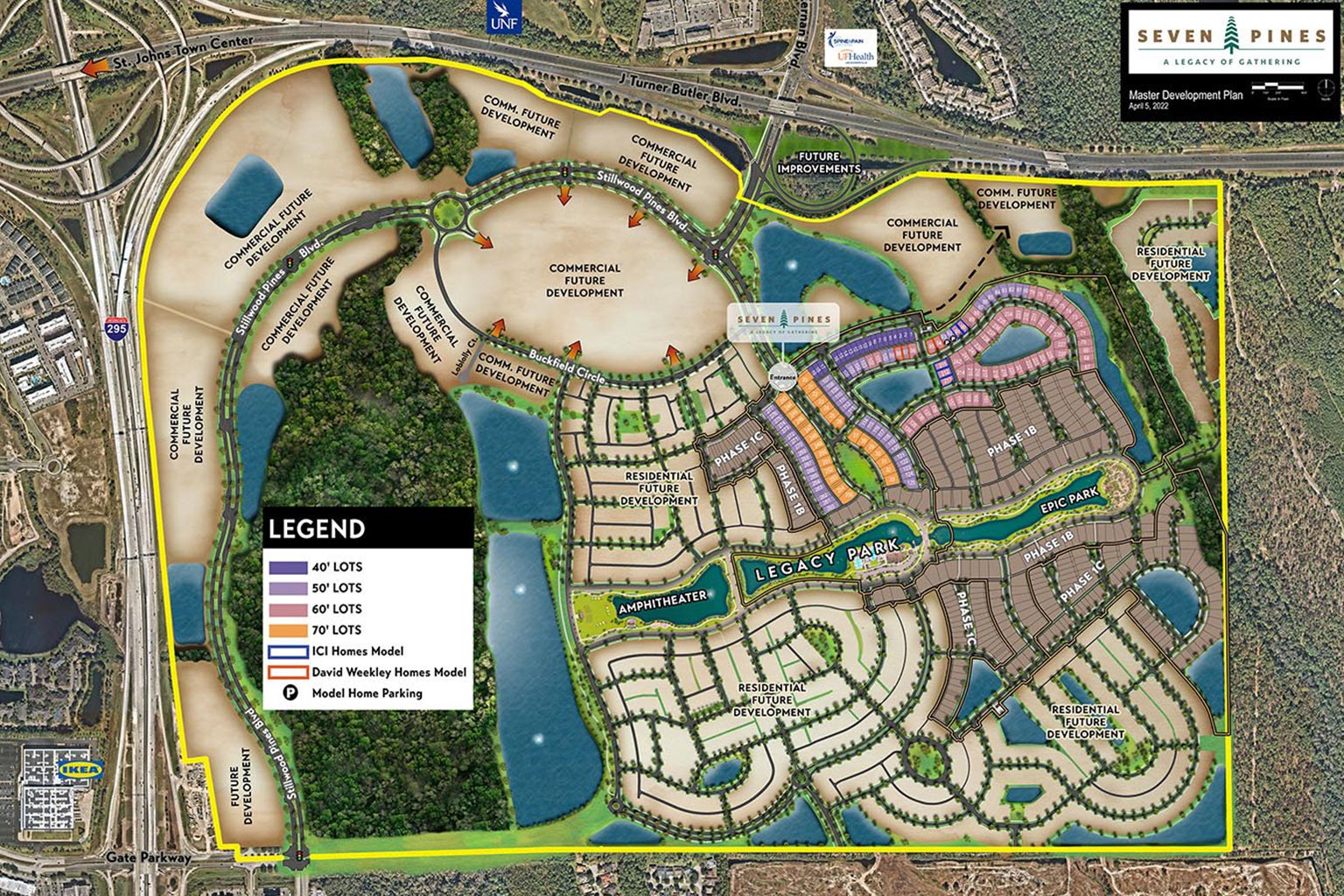 Seven Pines Homes For Sale Community Design Map