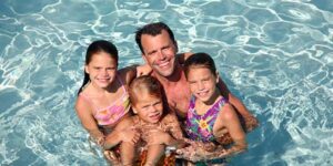Family swimming in Nocatee