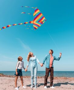 St. John's County family walking on the beach