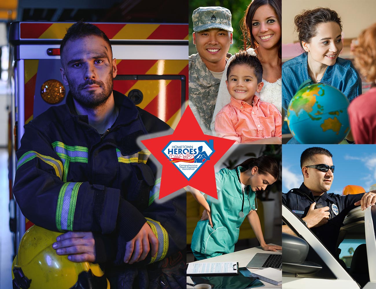 Jacksonville Hometown Heroes Homebuyer Loan Program Collage