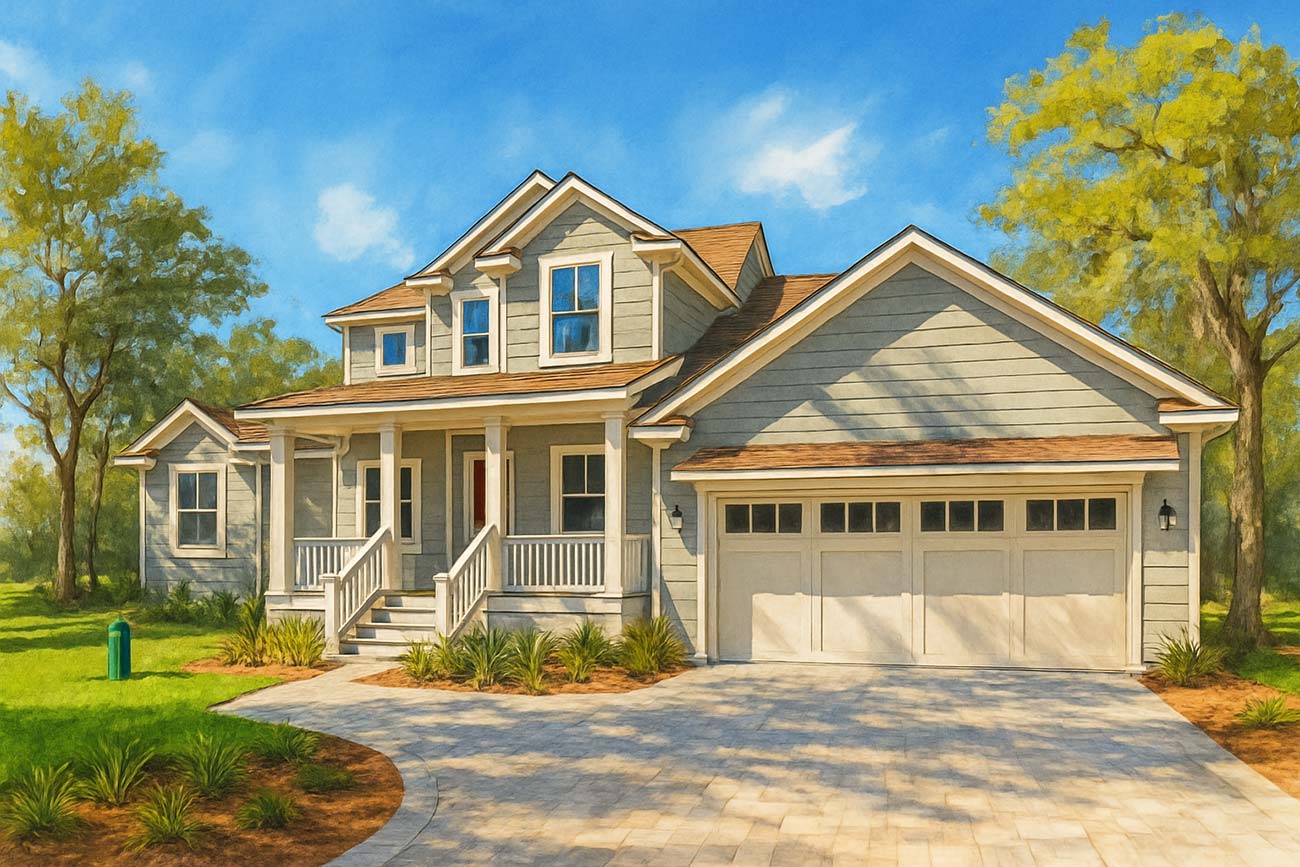 Nassau County new construction home rendering