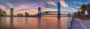 Jacksonville downtown skyline with Main St. bridge