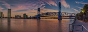 Jacksonville downtown skyline with Main St. bridge