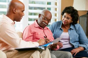 African American senior couple home buyers in Jacksonville, Fl.