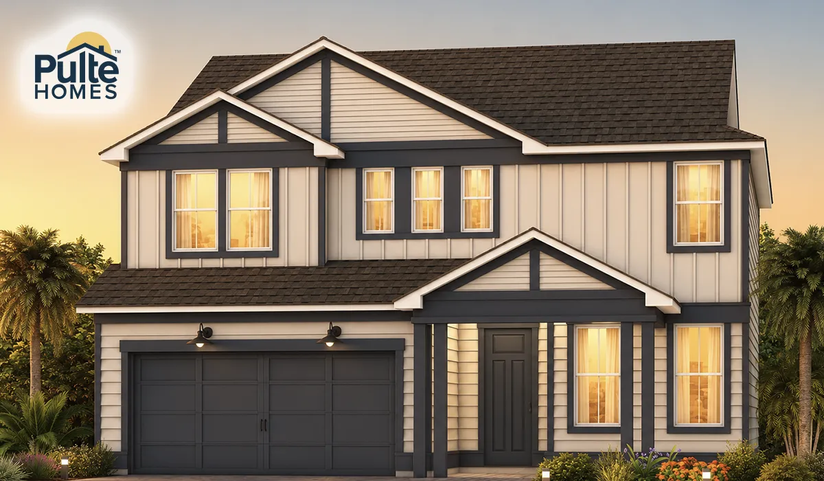 Pulte Homes model home at The Landings at Saint Johns width=