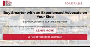 Jacksonville home buyers banner: Red Door Realty Group
