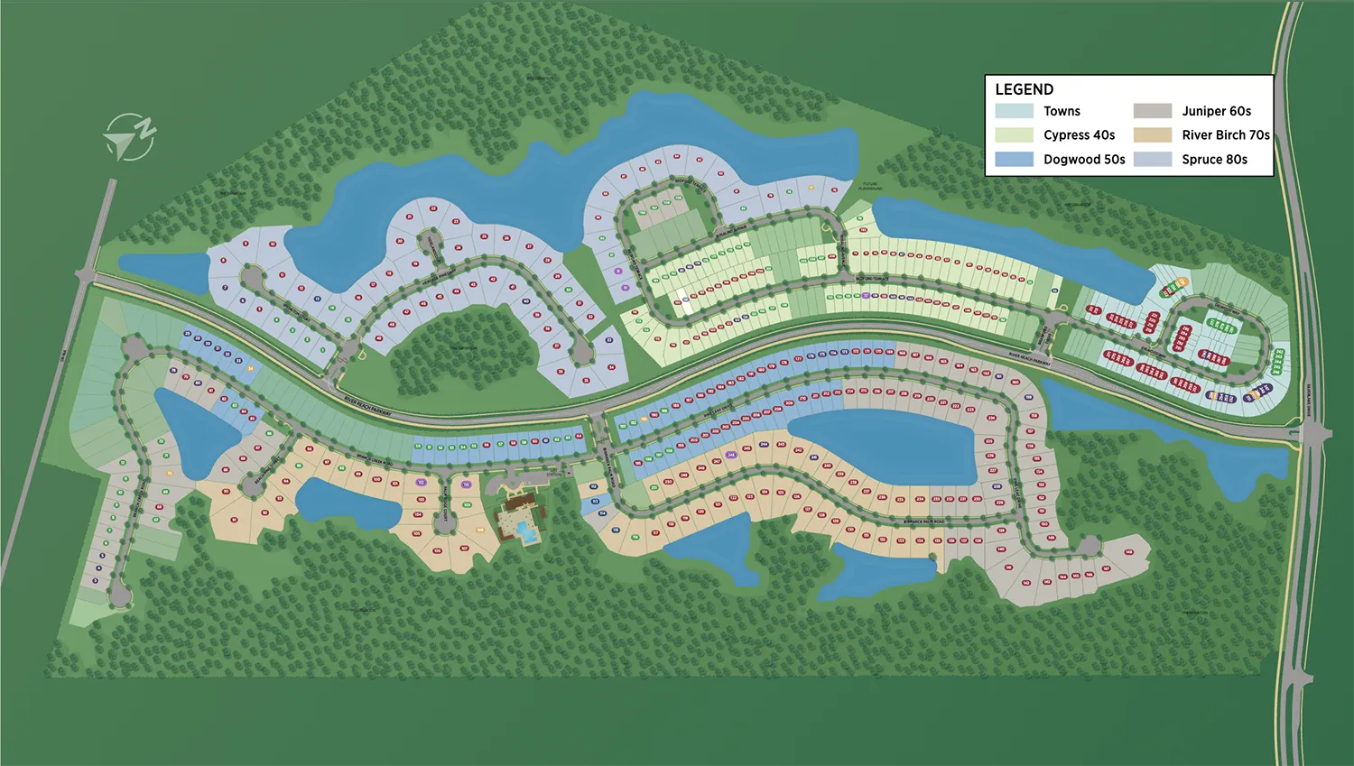 Newbrook at SilverLeaf community map
